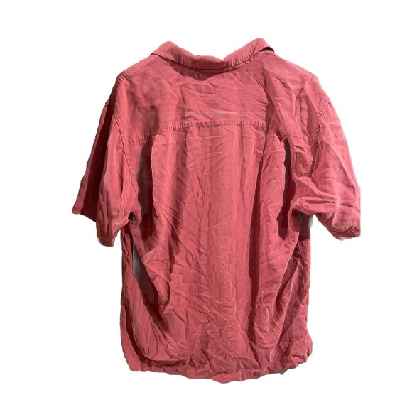 Tommy Bahama 100% Silk Shirt Men Short Sleeve Red button down shirt Size S - Picture 2 of 4